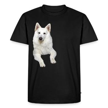 Berger allemand berger allemand blanc chiens suisses - T-shirt Premium bio Homme - noir - Devant - Nico (187cm)