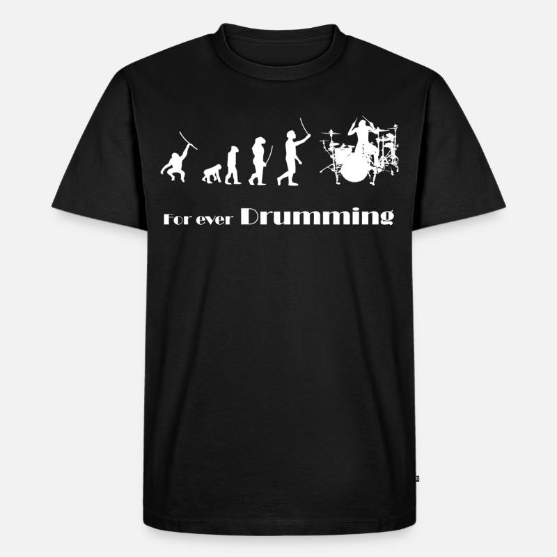 Evolution - For ever drumming - Men's Premium Organic T-Shirt - black