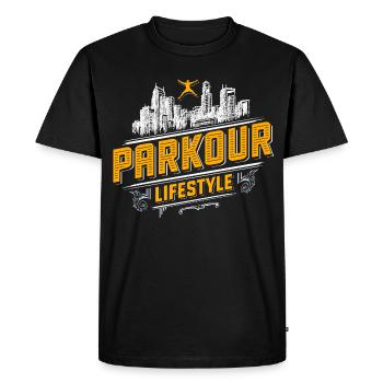 Parkour - Freerunning - Parcour - Men's Premium Organic T-Shirt - black - Front - Nico (187cm)