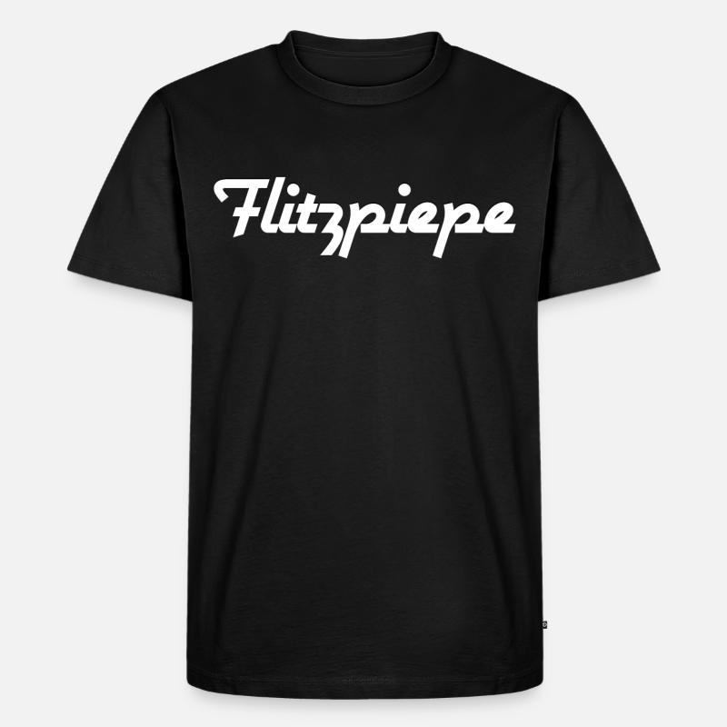 Flitzpiepe - Männer Premium Bio T-Shirt - Schwarz