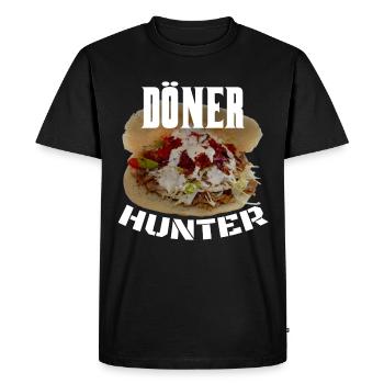 Chasseur de kebab - T-shirt Premium bio Homme - noir - Devant - Nico (187cm)