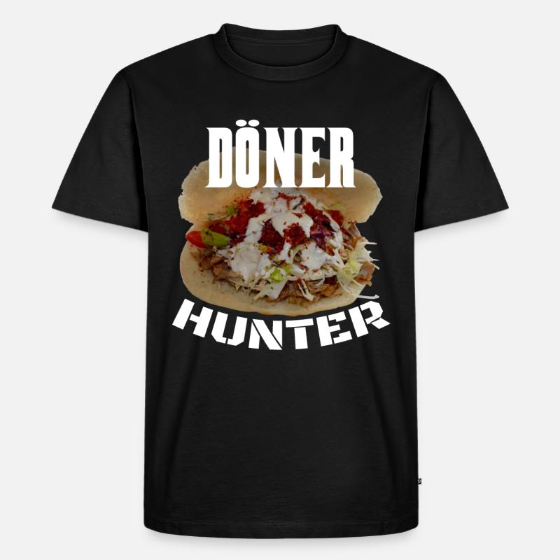 Döner Kebab Hunter - Männer Premium Bio T-Shirt - Schwarz