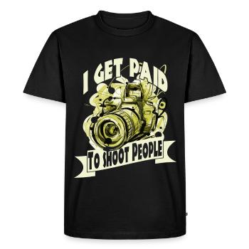 Photo photo photograph - T-shirt Premium bio Homme - noir - Devant - Nico (187cm)