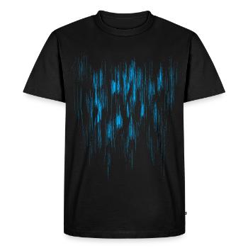 Background Abstract / BLUE - Men's Premium Organic T-Shirt - black - Front - Nico (187cm)