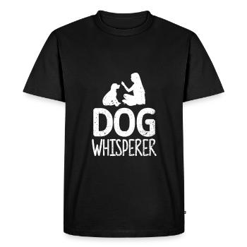 Chuchoteur de chien - T-shirt Premium bio Homme - noir - Devant - Nico (187cm)