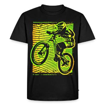 Mountain bikers ► mountain bikes ► MTB bikers bike - Men's Premium Organic T-Shirt - black - Front - Nico (187cm)