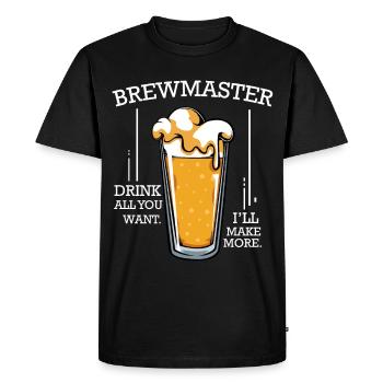 Verre d’épicéa Biermeister - T-shirt Premium bio Homme - noir - Devant - Nico (187cm)