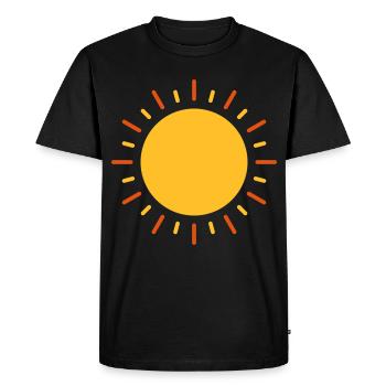 Soleil - T-shirt Premium bio Homme - noir - Devant - Nico (187cm)