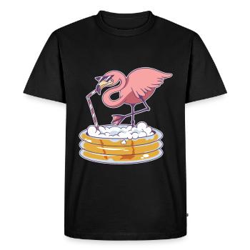 Piscine Flamingo - T-shirt Premium bio Homme - noir - Devant - Nico (187cm)