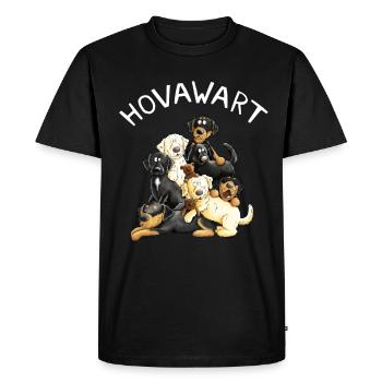 Cadeau de chien de dessin animé de tas de chien Hovawart - T-shirt Premium bio Homme - noir - Devant - Nico (187cm)