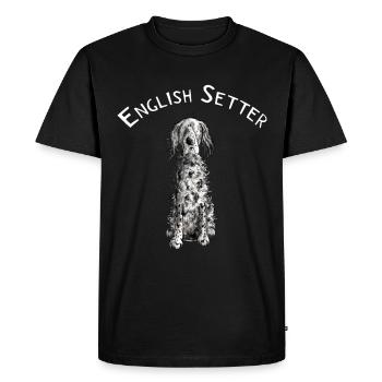 Cadeau de bande dessinée drôle de poseur anglais I chien - T-shirt Premium bio Homme - noir - Devant - Nico (187cm)