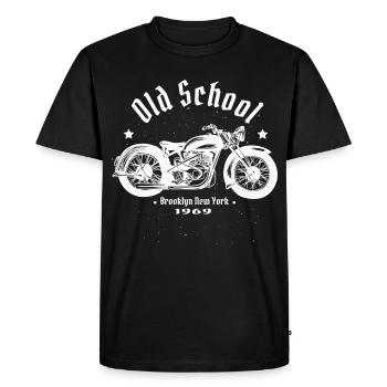 Biker - T-shirt Premium bio Homme - noir - Devant - Nico (187cm)