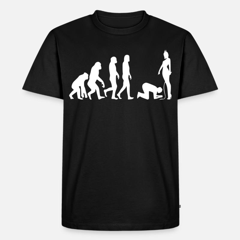 Evolution Mann - Männer Premium Bio T-Shirt - Schwarz