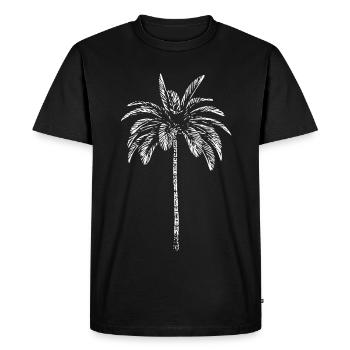 Palm Beach Outfit Beachwear Surf Aloha Palm Trees - T-shirt Premium bio Homme - noir - Devant - Nico (187cm)