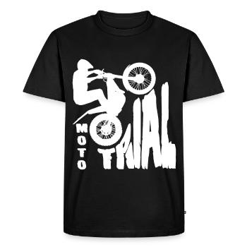 Moto Trial - Trial Bike - Motorcycle Motocross - Men's Premium Organic T-Shirt - black - Front - Nico (187cm)