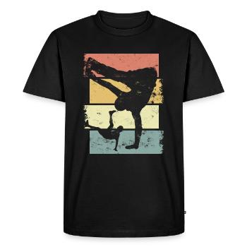 Breakdance - T-shirt Premium bio Homme - noir - Devant - Nico (187cm)
