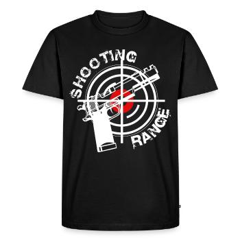 Shooting club - Men's Premium Organic T-Shirt - black - Front - Nico (187cm)