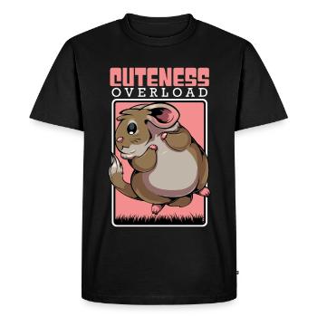 Cute Mouse Abundance Chinchilla - Men's Premium Organic T-Shirt - black - Front - Nico (187cm)