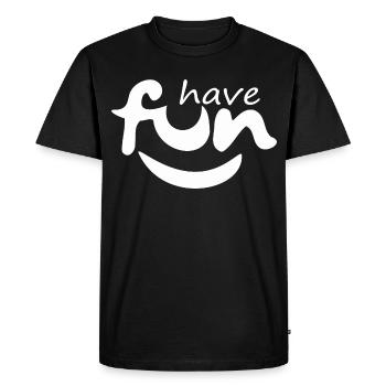 Funny, have fun - Men's Premium Organic T-Shirt - black - Front - Nico (187cm)