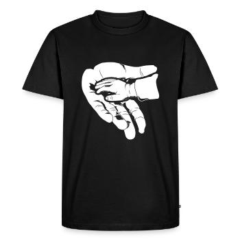 Vater und Tochter - Männer Premium Bio T-Shirt - Schwarz - Vorne - Nico (187cm)