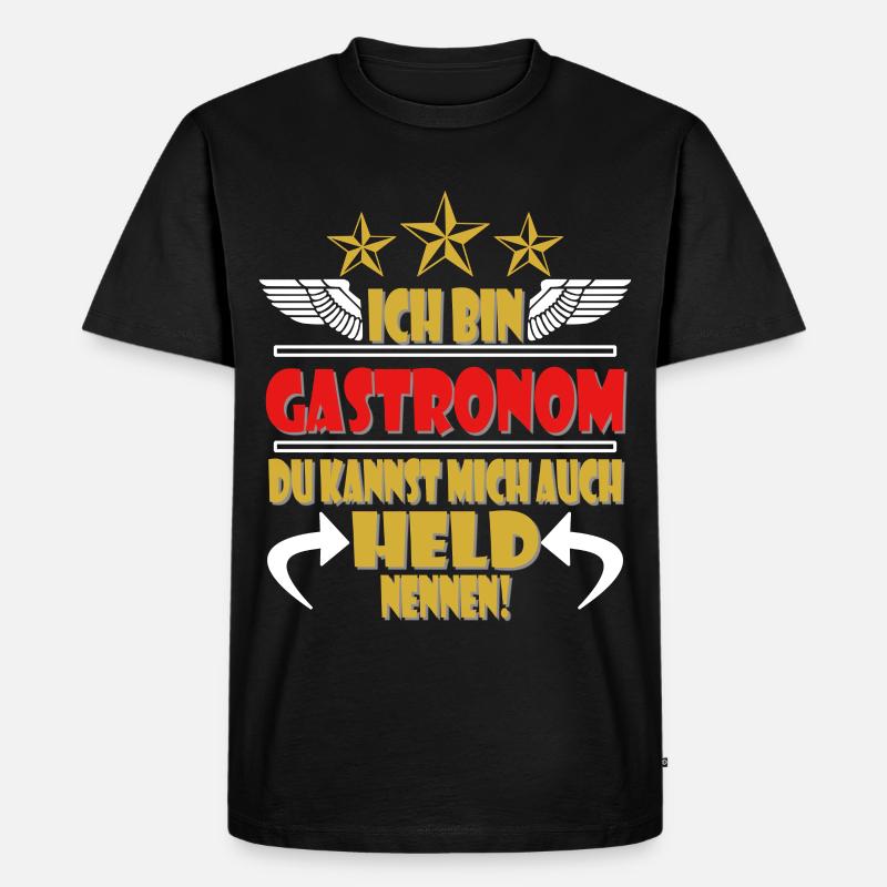 Gastronom Restaurant Gastronomie - Männer Premium Bio T-Shirt - Schwarz