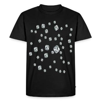diamant - T-shirt Premium bio Homme - noir - Devant - Nico (187cm)