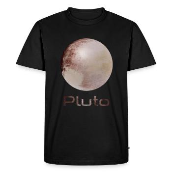 Pluto - Männer Premium Bio T-Shirt - Schwarz - Vorne - Nico (187cm)
