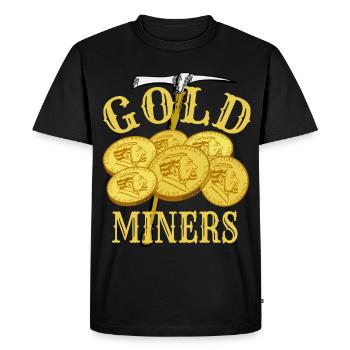 Chercheur d'or - T-shirt Premium bio Homme - noir - Devant - Nico (187cm)