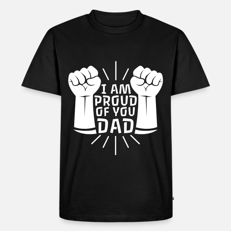 Stolzes Väter-Dankesmotiv mit Fäusten - Männer Premium Bio T-Shirt - Schwarz
