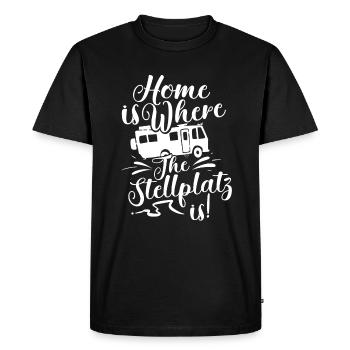 Camper Camping - Männer Premium Bio T-Shirt - Schwarz - Vorne - Nico (187cm)