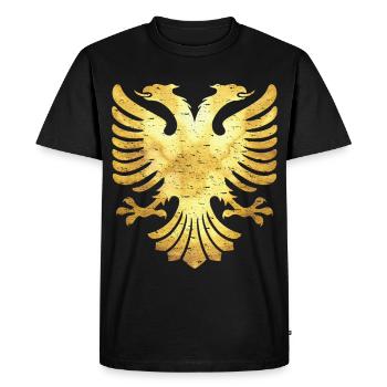 Aigle bicéphale Albanie Kosovo Shqiptare - T-shirt Premium bio Homme - noir - Devant - Nico (187cm)