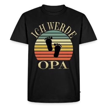I will be grandpa - Men's Premium Organic T-Shirt - black - Front - Nico (187cm)
