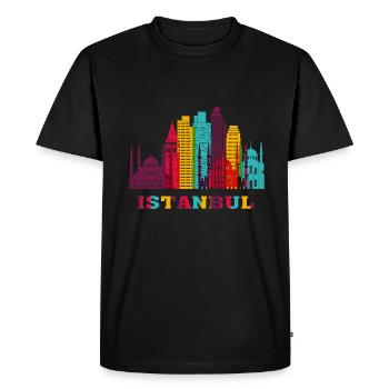 Istanbul City Skyline Turquie Landmark - T-shirt Premium bio Homme - noir - Devant - Nico (187cm)
