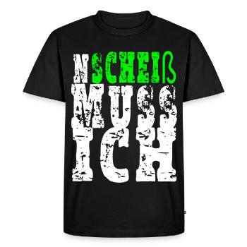 Je dois chier - T-shirt Premium bio Homme - noir - Devant - Nico (187cm)