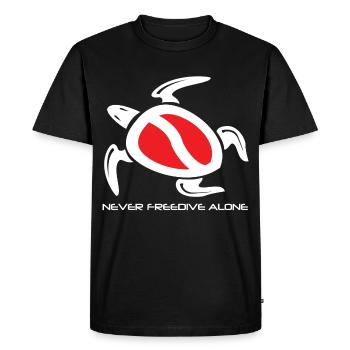 freedive turtle - Men's Premium Organic T-Shirt - black - Front - Nico (187cm)