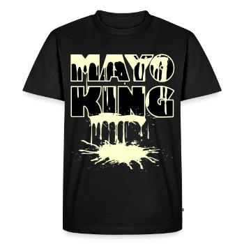 Mayo King - Mayonnaise renversée - T-shirt Premium bio Homme - noir - Devant - Nico (187cm)