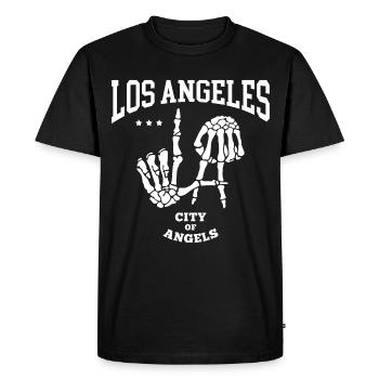 los angeles la cité des anges - T-shirt Premium bio Homme - noir - Devant - Nico (187cm)