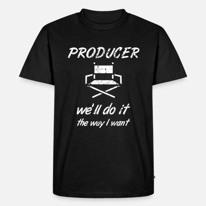 Videoproduzent - Männer Premium Bio T-Shirt - Schwarz