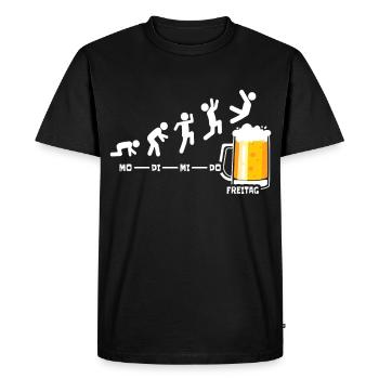 Bier Woche Freitag Wochenende Cooles Bier Geschenk - Männer Premium Bio T-Shirt - Schwarz - Vorne - Nico (187cm)