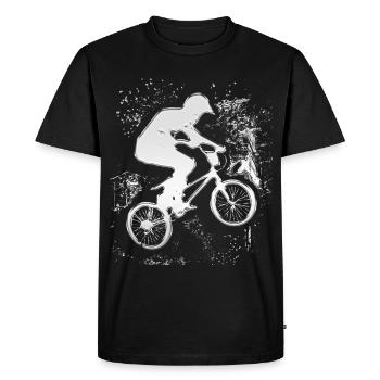 BMX Chrome | BMX silver | BMX bike | BMX bike - Men's Premium Organic T-Shirt - black - Front - Nico (187cm)