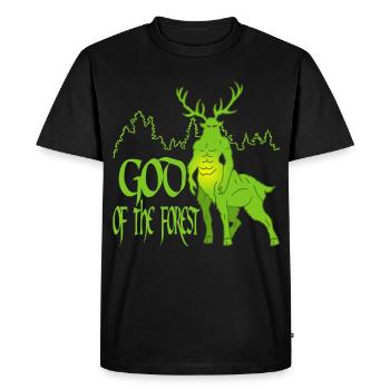 Dieu écologique de la forêt - T-shirt Premium bio Homme - noir - Devant - Nico (187cm)