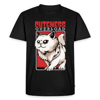 Cats Cuteness Abundance - Men's Premium Organic T-Shirt - black - Front - Nico (187cm)