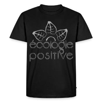 écologie positive blanc - T-shirt Premium bio Homme - noir - Devant - Nico (187cm)