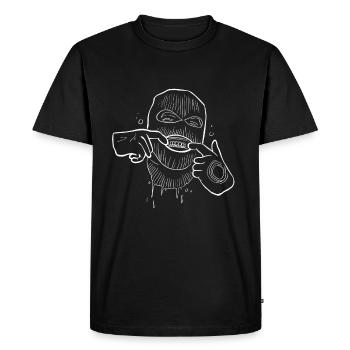 Gangster - T-shirt Premium bio Homme - noir - Devant - Nico (187cm)
