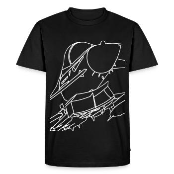 Eurofighter Typhoon | chasseurs à réaction | avion de chasse - T-shirt Premium bio Homme - noir - Devant - Nico (187cm)