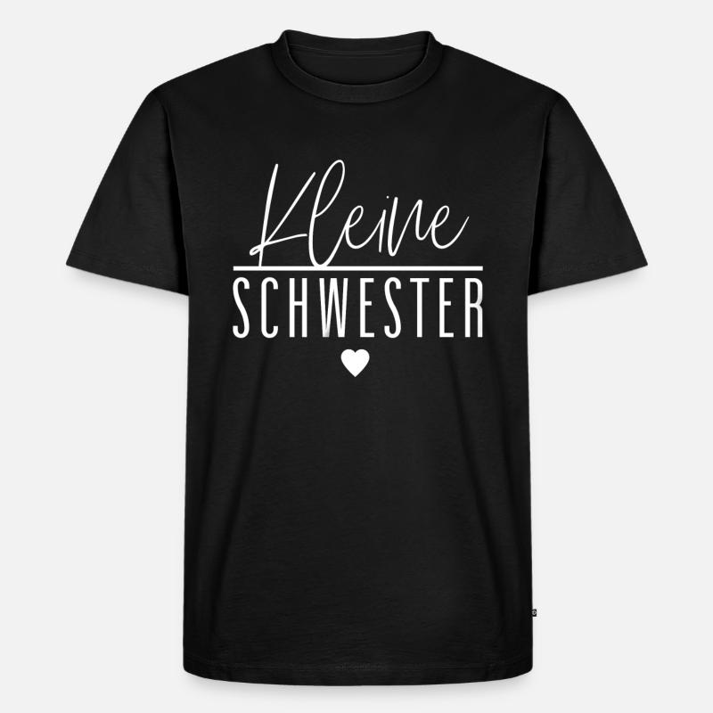 Kleine Schwester - Männer Premium Bio T-Shirt - Schwarz