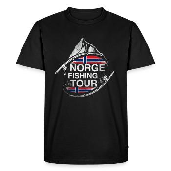 Tour de pêche de Norge - T-shirt Premium bio Homme - noir - Devant - Nico (187cm)