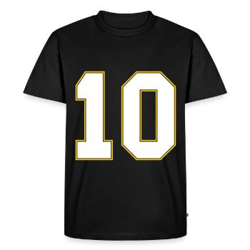 Maillot 10 numéros - T-shirt Premium bio Homme - noir - Devant - Nico (187cm)