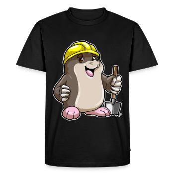 Mole Miner Shovel Mining - Men's Premium Organic T-Shirt - black - Front - Nico (187cm)