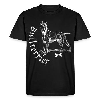 bull terrier - Men's Premium Organic T-Shirt - black - Front - Nico (187cm)